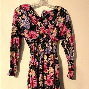 Vintage REO Floral Print Dress 90s